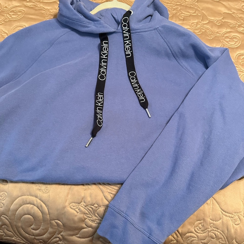 CALVIN KLEIN , XXL WOMENS PULLover SWEATSHIRT, BLUE WITH BLACK
